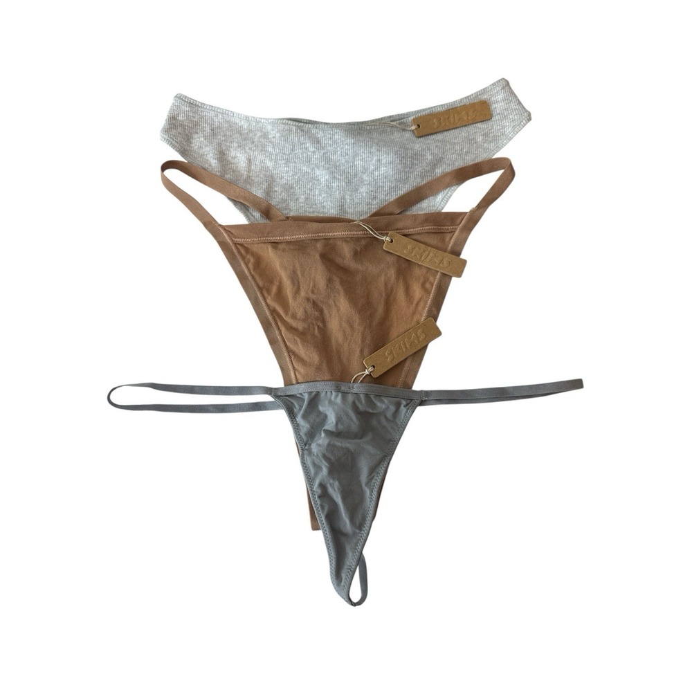 Skims Bundle LOT of 3 Thongs Panties Assorted Colors & Type All Size‎ 2X New